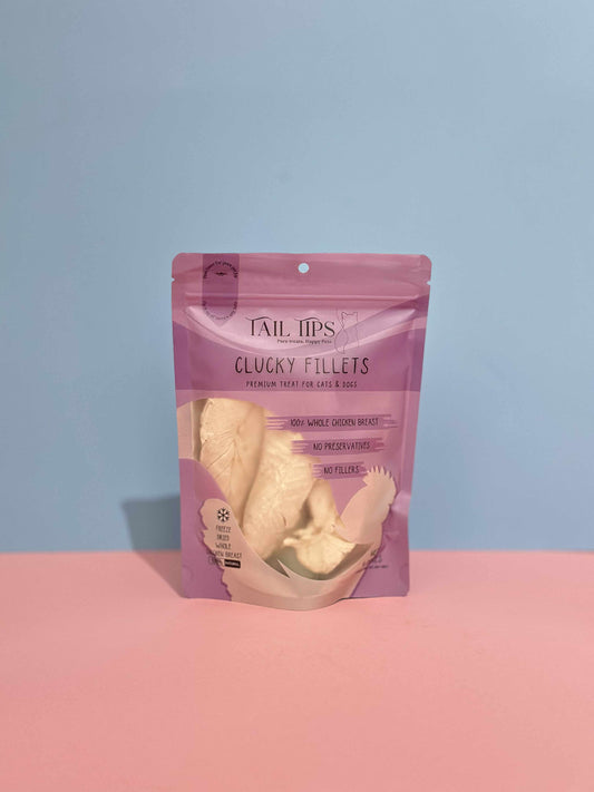 Clucky Filets - 100% Freeze-Dried Chicken Breast Treats | Pure & Natural | Tail Tips UK