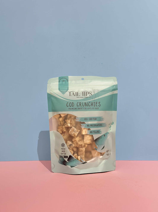 Cod Crunches - 100% Freeze-Dried Cod Treats | Pure & Natural | Tail Tips UK