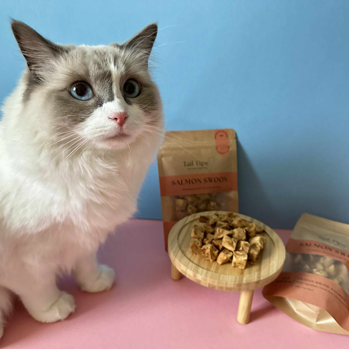 "Salmon Swoon" 100% Freeze-Dried Salmon- 40g Pouch - Tail Tips