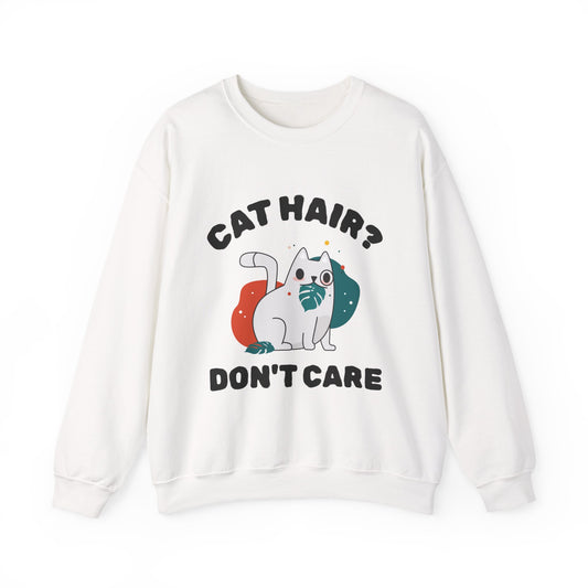 Fun Cat Hair Unisex Sweatshirt | Cozy Pet Lover Gift, Cat Mom / Dad Apparel, Funny Sweatshirt, Cute Cat Lover Clothing, Comfortable Crewneck