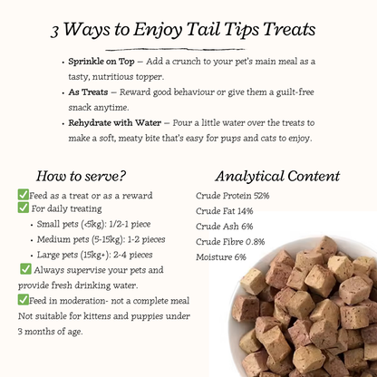 "Liver Rush" 100% Freeze-Dried Chicken Liver- 50g Pouch - Tail Tips