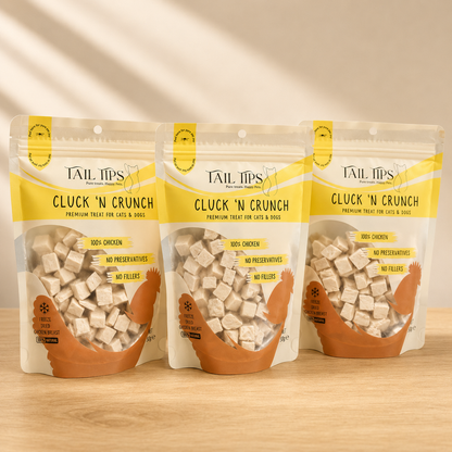 Cluck & Crunch - 100% Freeze-Dried Chicken Treats | Tail Tips UK | 50g pack - Tail Tips