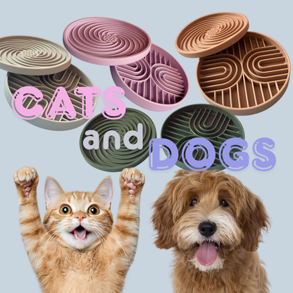 Slow & Steady - 2-in-1 Slow Feeder Bowl & Lick Mat | Calmer Mealtimes | Tail Tips UK - Tail Tips