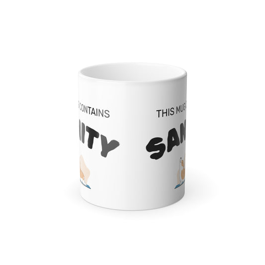 Color Morphing Mug: Perfect Gift for Coffee Lovers, Fun Office Decor, Unique Birthday Present, Customizable Drinkware, Insanity Theme