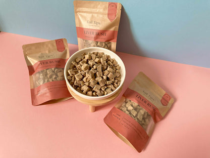 "Liver Rush" 100% Freeze-Dried Chicken Liver- 50g Pouch - Tail Tips