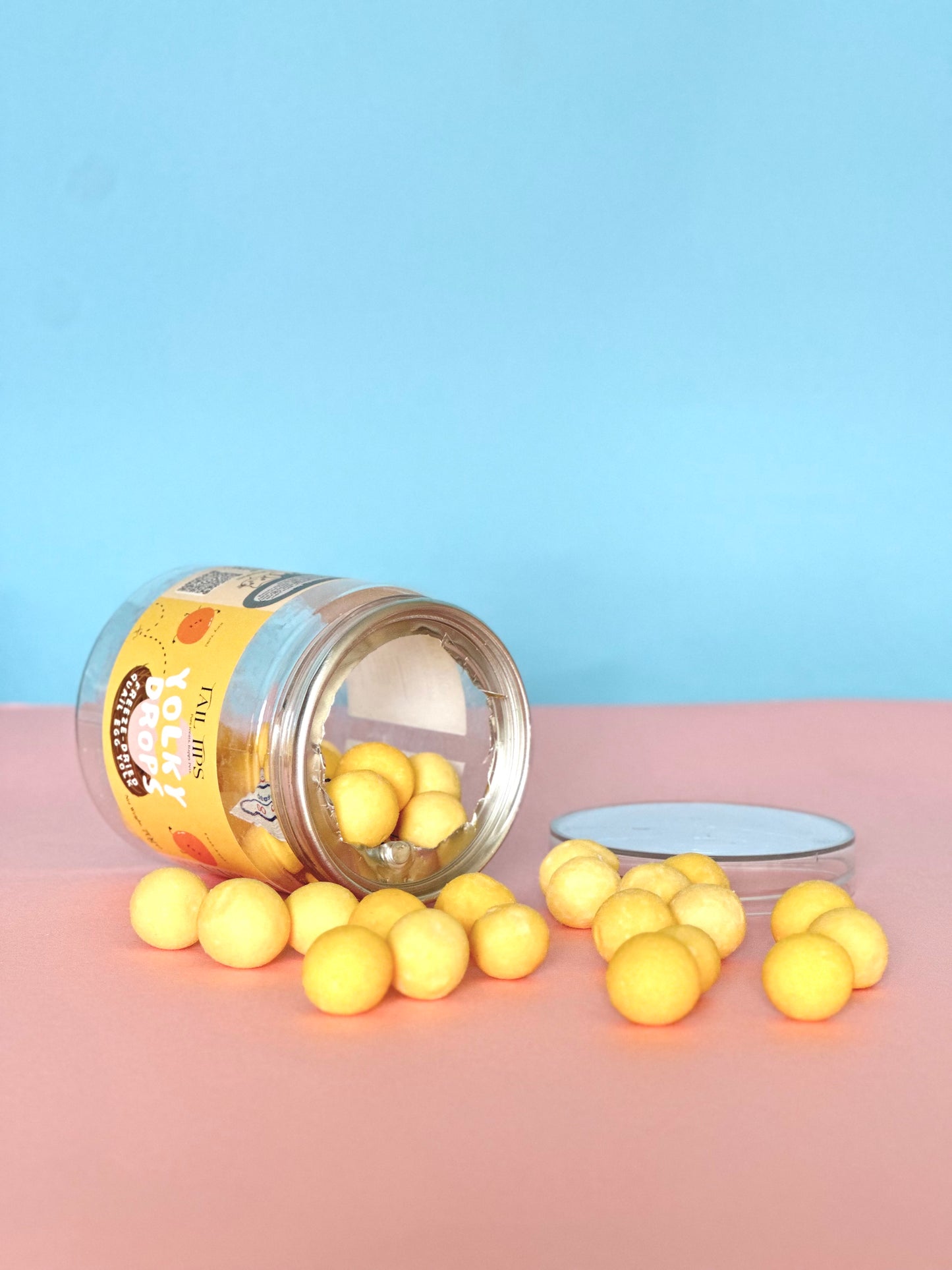 Yolky Drops - 100% Freeze-Dried Quail Egg Yolk Treats | Pure Protein | Tail Tips UK | 70g jar - Tail Tips