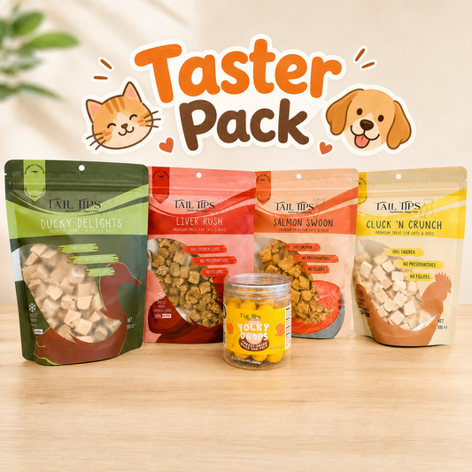 Taster Pack - 5 Freeze-Dried Pet Treats | Try All Flavours | Tail Tips UK - Tail Tips