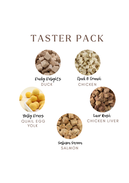 Taster Pack - 5 Freeze-Dried Pet Treats | Try All Flavours | Tail Tips UK - Tail Tips