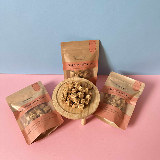 "Salmon Swoon" 100% Freeze-Dried Salmon- 40g Pouch - Tail Tips