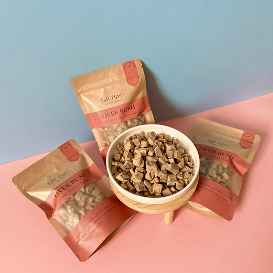 "Liver Rush" 100% Freeze-Dried Chicken Liver- 50g Pouch - Tail Tips