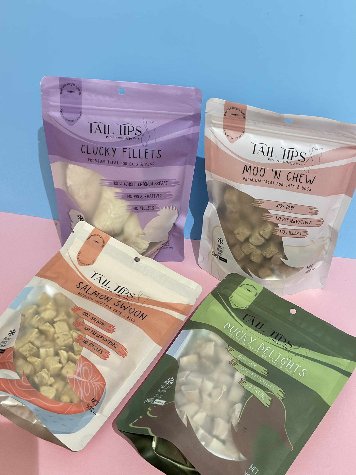 Dog Lover Pack - Premium Freeze-Dried Treats | 4 Flavours | Tail Tips UK