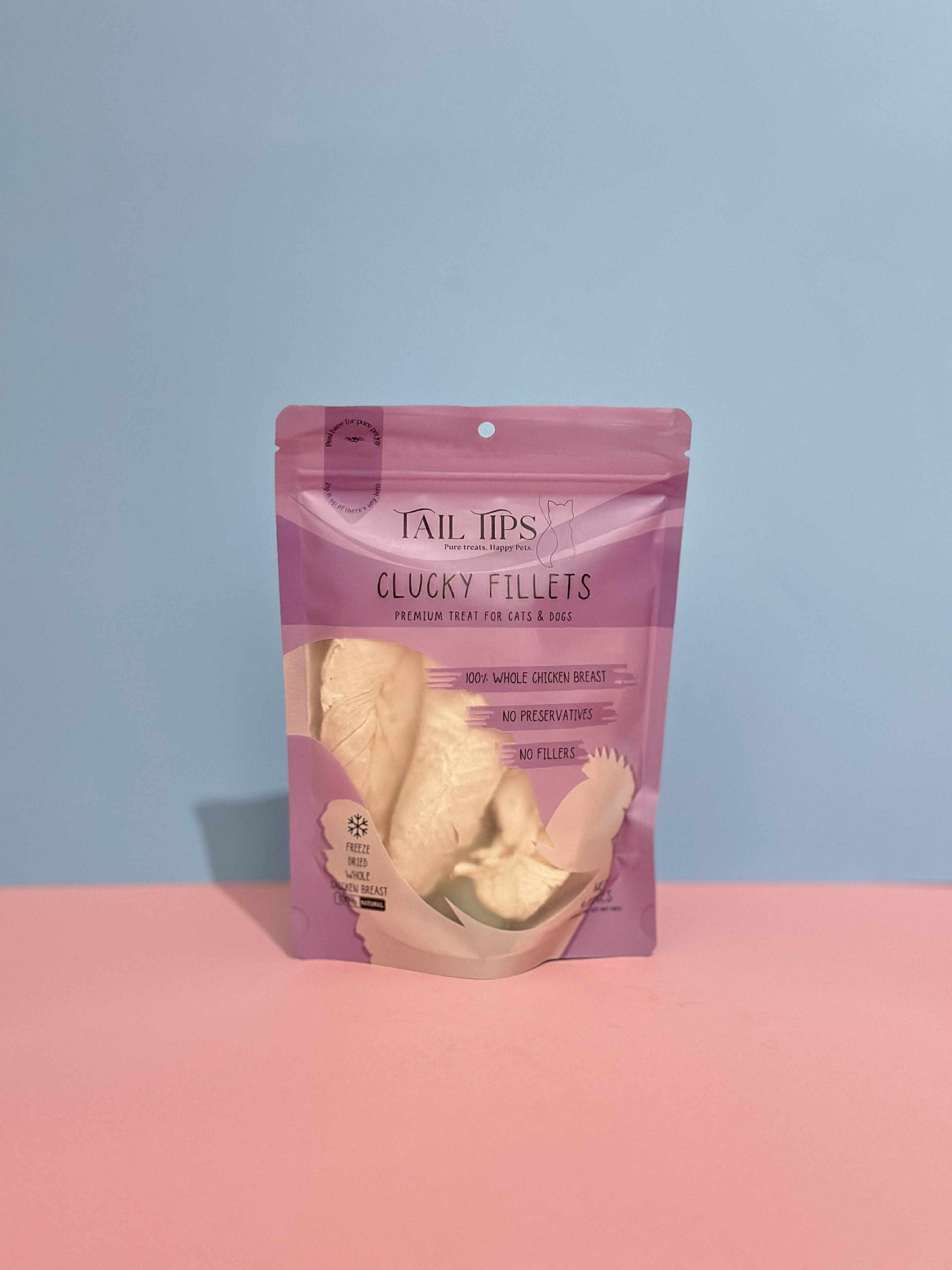 Clucky Filets - 100% Freeze-Dried Chicken Breast Treats | Pure & Natural | Tail Tips UK