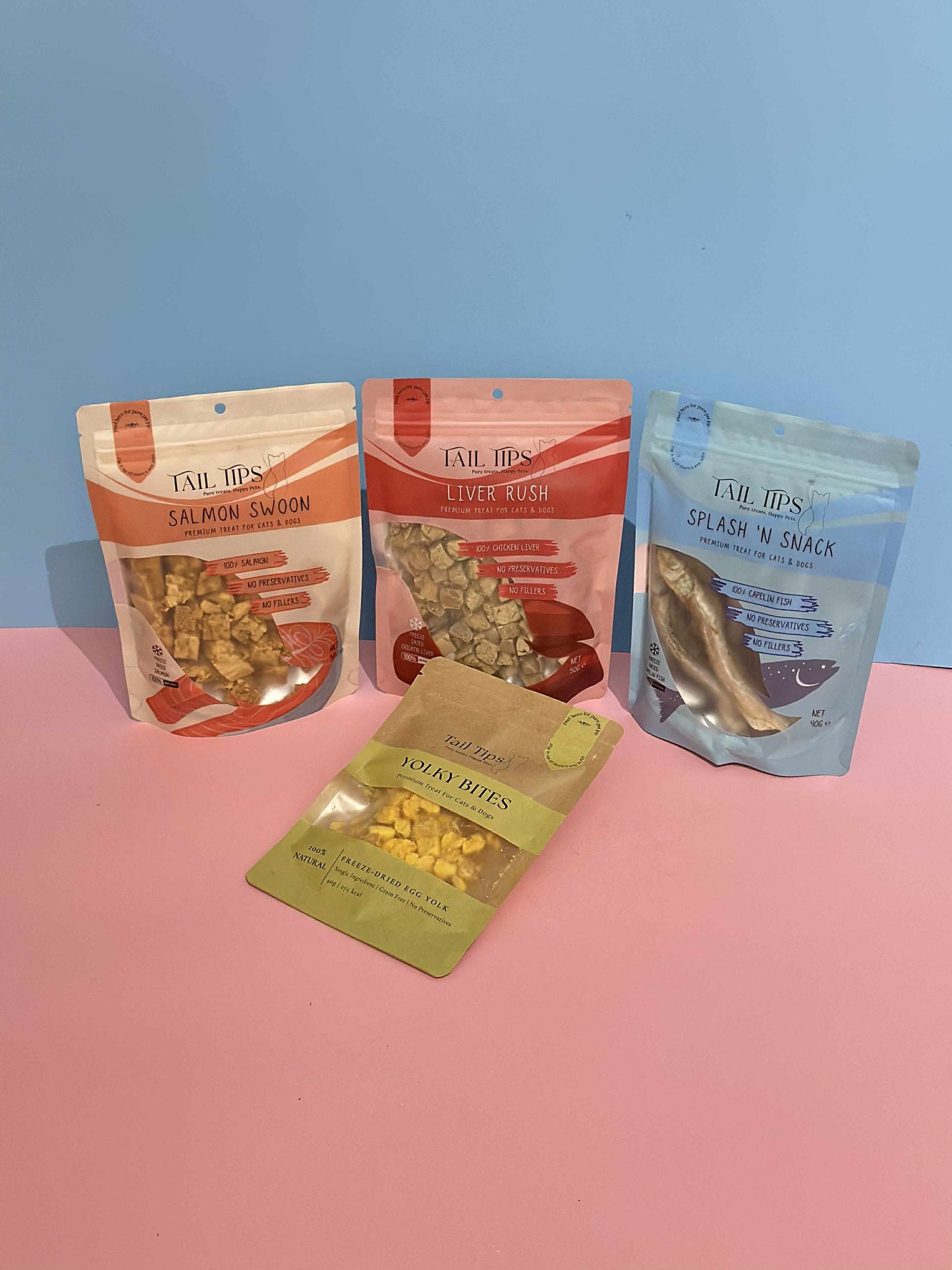 Cat Lovers Pack - Premium Freeze-Dried Treats | 4 Flavours | Tail Tips UK