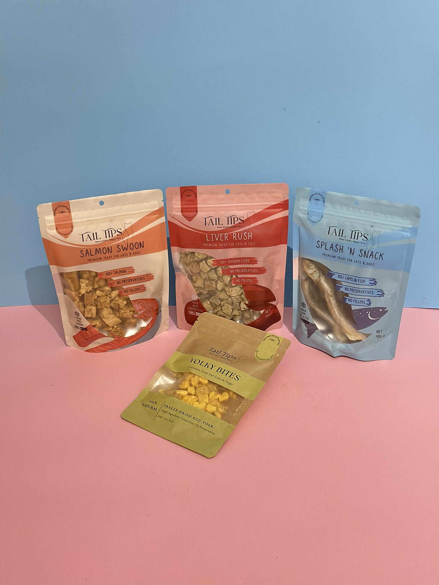Cat Lovers Pack - Premium Freeze-Dried Treats | 4 Flavours | Tail Tips UK