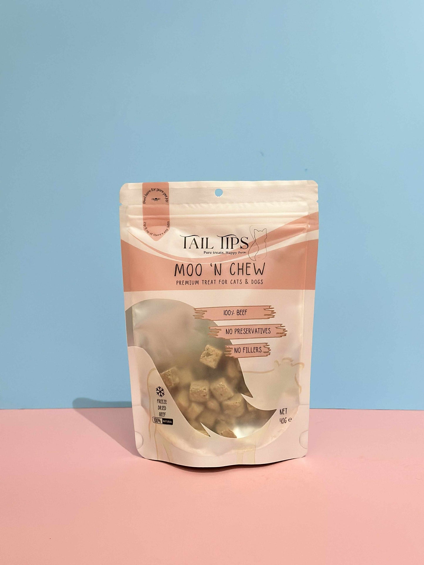 Moo N' Chew - 100% Freeze-Dried Beef Treats | Pure & Natural | Tail Tips UK