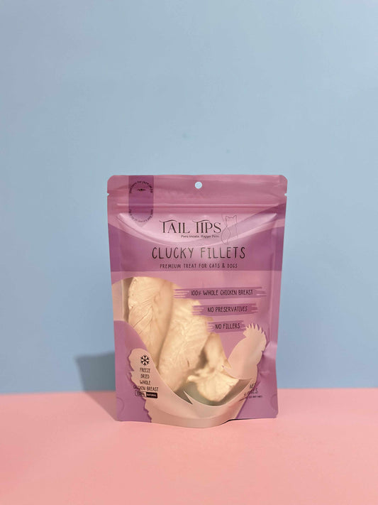 Clucky Filets - 100% Freeze-Dried Chicken Breast Treats | Pure & Natural | Tail Tips UK