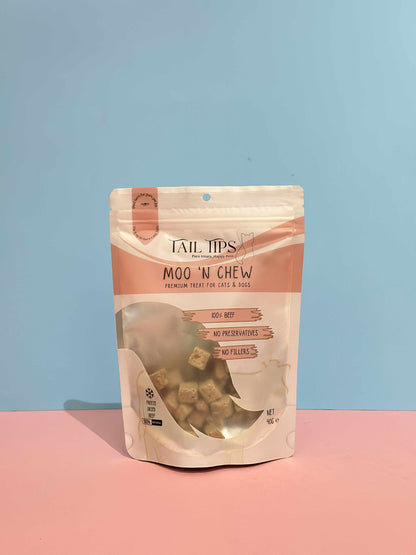 Moo N' Chew - 100% Freeze-Dried Beef Treats | Pure & Natural | Tail Tips UK