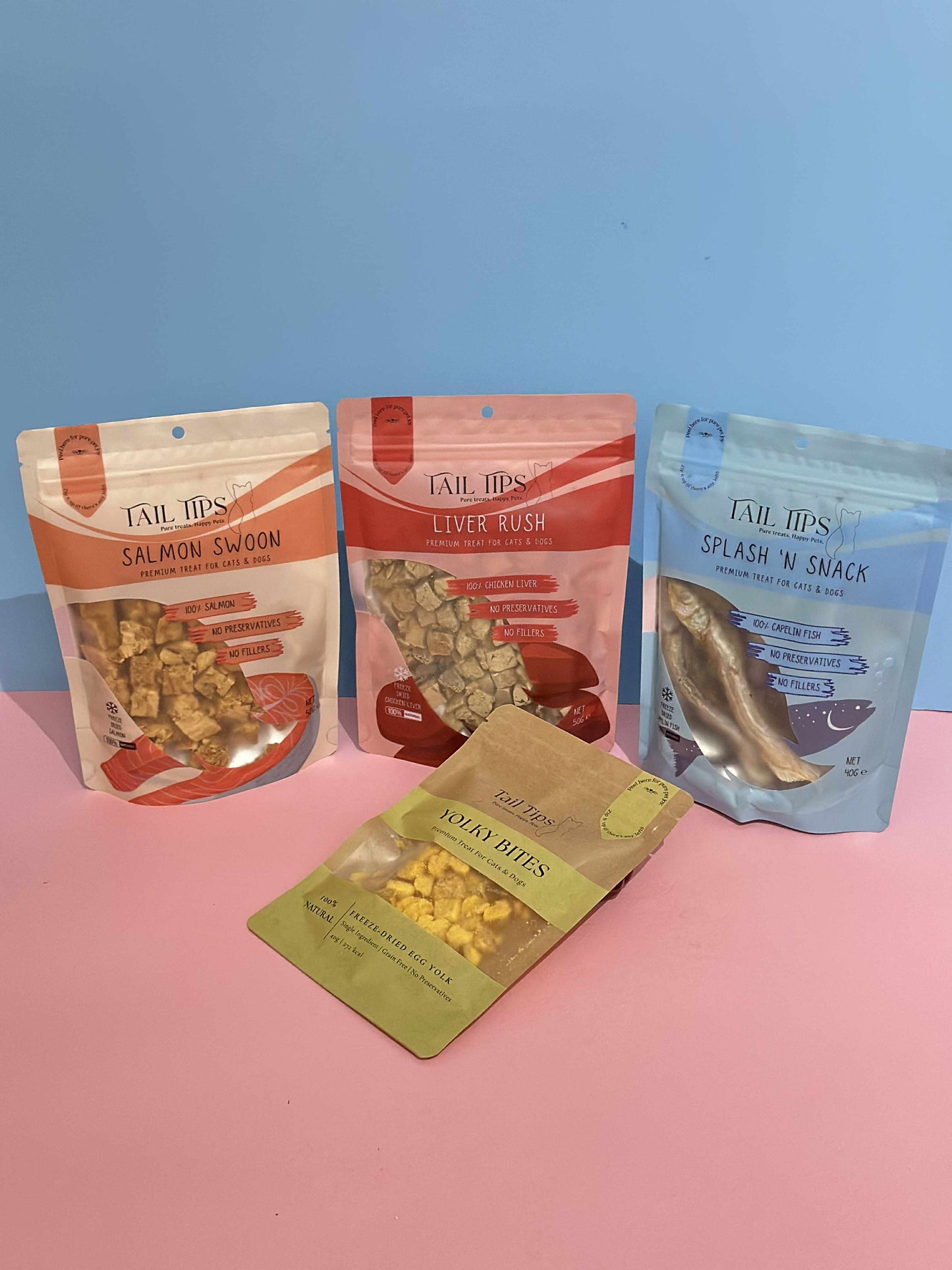 Cat Lovers Pack - Premium Freeze-Dried Treats | 4 Flavours | Tail Tips UK