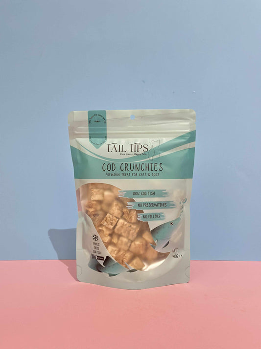 Cod Crunches - 100% Freeze-Dried Cod Treats | Pure & Natural | Tail Tips UK