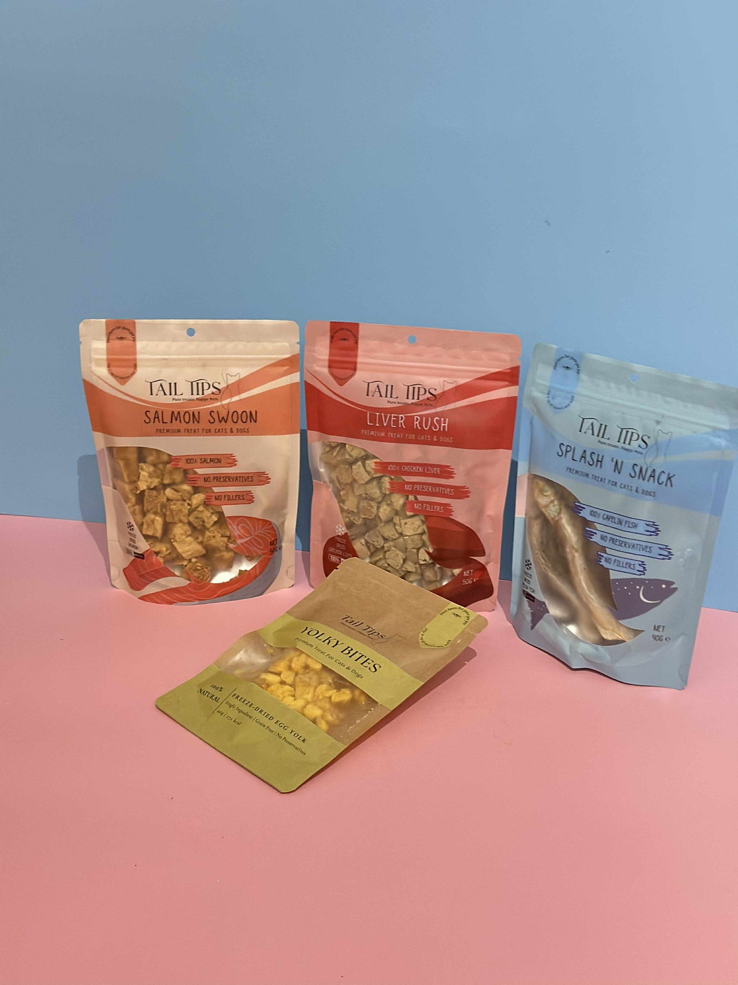 Cat Lovers Pack - Premium Freeze-Dried Treats | 4 Flavours | Tail Tips UK