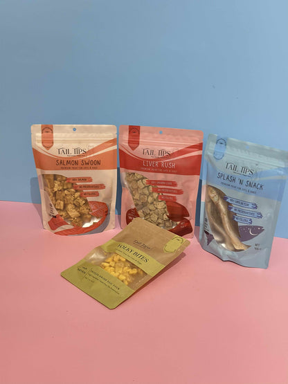 Cat Lovers Pack - Premium Freeze-Dried Treats | 4 Flavours | Tail Tips UK