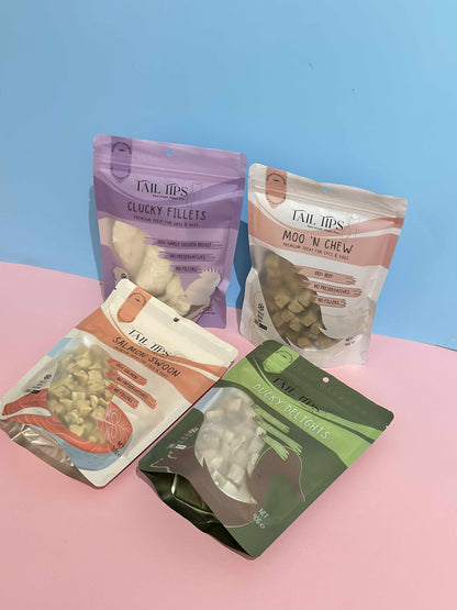 Dog Lover Pack - Premium Freeze-Dried Treats | 4 Flavours | Tail Tips UK